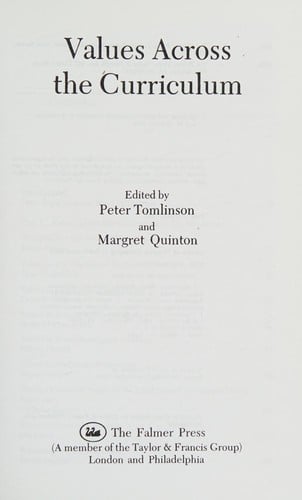 Values Across the Curriculum