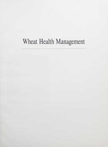 Wheat Health Management (Plant Health Management Series)