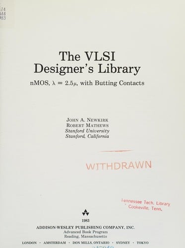 The VLSI designer's library: nMOS, [lambda]=2.5 [mu], with butting contacts