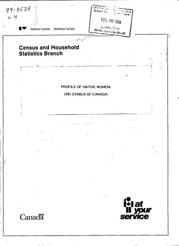 Profile of native women: 1981 Census of Canada