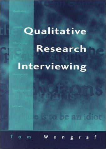 Qualitative research interviewing: biographic narrative and semi-structured methods