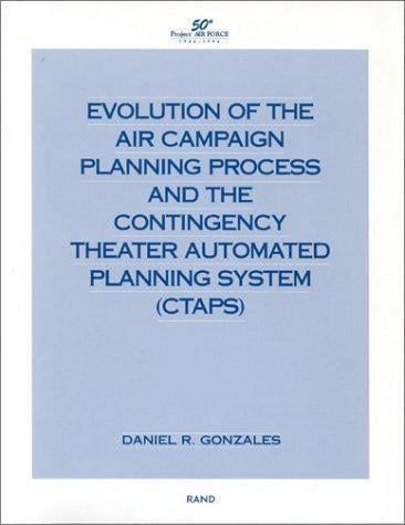 Evolution of the air campaign planning process and the contingency theater automated planning system (CTAPS)