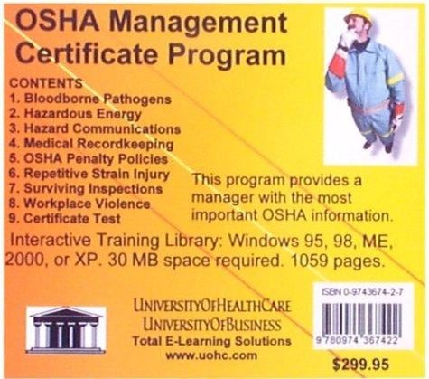 OSHA Management Certificate Program