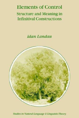 Elements of Control: Structure and Meaning in Infinitival Constructions (Studies in Natural Language and Linguistic Theory)