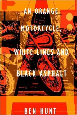 An Orange Motorcycle, White Lines and Black Asphalt