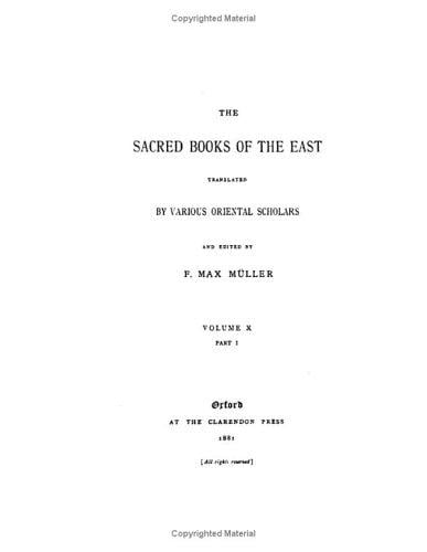 The Dhammapada: The Sacred Books Of The East Part Ten