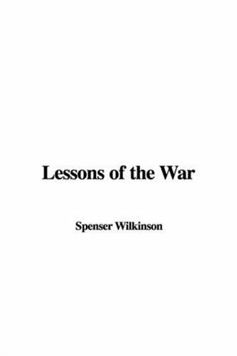 Lessons of the War