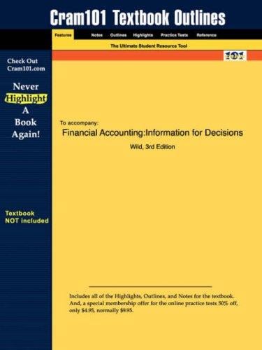 Financial Accounting: Information for Decisions (Cram101 Textbook Outlines - Textbook NOT Included)
