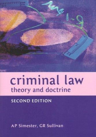 Criminal law: theory and doctrine