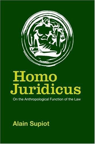 Homo Juridicus: On the Anthropological Function of the Law