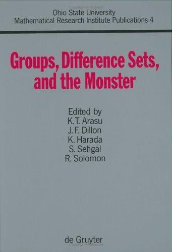 Groups, Difference Sets, and the Monster: Proceedings of a Special Research Quarter at the Ohio State University, Spring 1993 (Ohio State University Mathematical Research Institute Publications, 4)