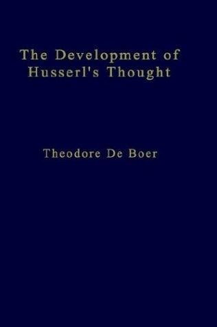 The Development of Husserl's Thought (Phaenomenologica)