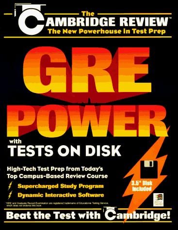 Gre Power With Tests on Disk: User's Manual (Cambridge Review the New Powerhouse in Test Prep)