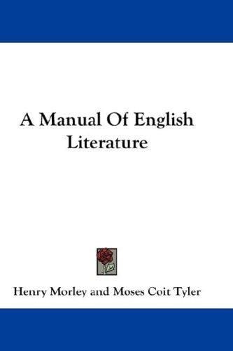 A Manual Of English Literature