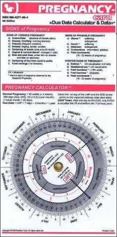 Pregnancy- card 2004: Due Date Calculator & Data