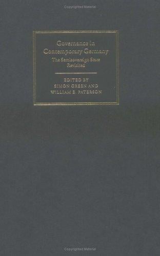 Governance in Contemporary Germany: The Semisovereign State Revisited