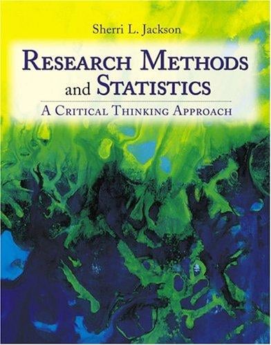 Research Methods and Statistics: A Critical Thinking Approach