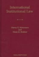 International institutional law: unity within diversity