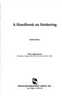 handbook on stuttering