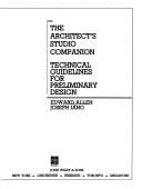The architect's studio companion: technical guidelines for preliminary design