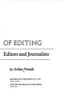 The elements of editing: a modern guide for editors and journalists