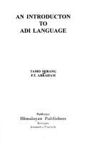 An introduction to Adi language