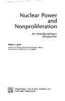 Nuclear power and nonproliferation: an interdisciplinary perspective