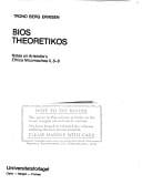 Bios theoretikos: notes on Aristotle's Ethica Nicomachea X, 6-8
