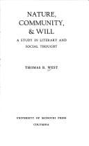 Nature, community, & will: a study in literary and social thought