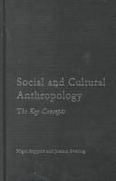 Social and cultural anthropology: the key concepts
