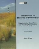 Introduction to Theories of Personality: Supplemental Class Notes and Reading Assignments