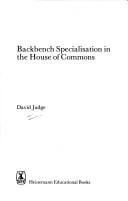 Backbench Specialization in the House of Commons