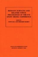 Riemann surfaces and related topics: proceedings of the 1978 Stony Brook conference
