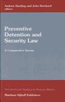 Preventive Detention and Security Law:A Comparative Survey (International Studies in Human Rights)