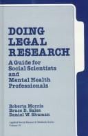 Doing Legal Research: A Guide for Social Scientists and Mental Health Professionals (Applied Social Research Methods)
