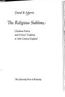 Religious Sublime (South Atlantic Modern Language Association. Award study)