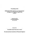 Proceedings of the Ieee/Iafe 1996 Conference on Computational Intelligence for Financial Engineering (Cifer): March 24-26, 1996, Crowne Plaza Manhattan, New York City