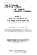Family composition change and other analyses of the first seven years of the panel study of income dynamics