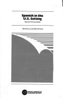 Spanish in the United States Setting: Beyond the Southwest
