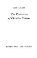 The restoration of Christian culture