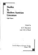 Studies in Modern Austrian Literature: Eight Papers (Conference Transactions for the Year ...)
