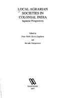 Local agrarian societies in colonial India: Japanese perspectives