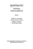 Nostratic: Sifting the Evidence.