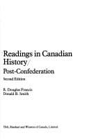 Readings in Canadian History Post Confederation