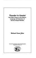 Thunder in Gemini And Other Essays on the History, Language And Literature of Second Temple Palestin (The Library of Second Temple Studies)