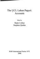 The Ucl Lahun Papyri: Accounts (Bar International)