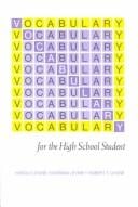 Vocabulary for the High School Student
