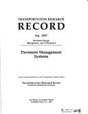 Pavement Management Systems (Trr 1397) (Transportation Research Record)