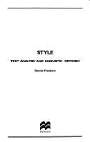 Style: text analysis and linguistic criticism