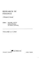 Research in Finance: A Research Annual (Research in Finance)